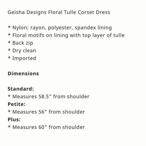 Anthropologie Geisha Designs Floral Tulle Corset Dress / size S - Picture 8 of 12
